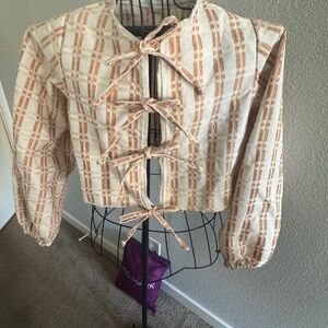 Boheme Crop Blouse with Tie Front - 3 available